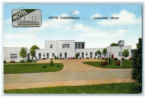 c1940's Motel Carbondale Exterior Roadside Scene Carbondale Illinois IL Postcard