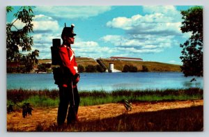 Old Fort Henry Guardsman Navy Bay Kingston Ontario Vintage Postcard