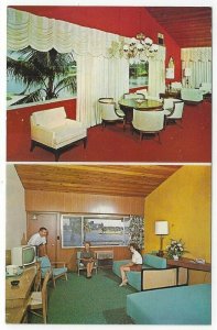 Fort Lauderdale, FL, Vintage PC Interior Views of Carriage House Motor Lodge 