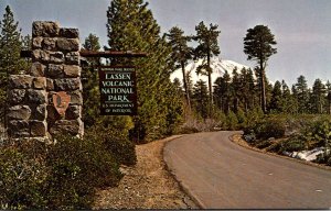 California Lassen Volcanic National Park Entrance Sign