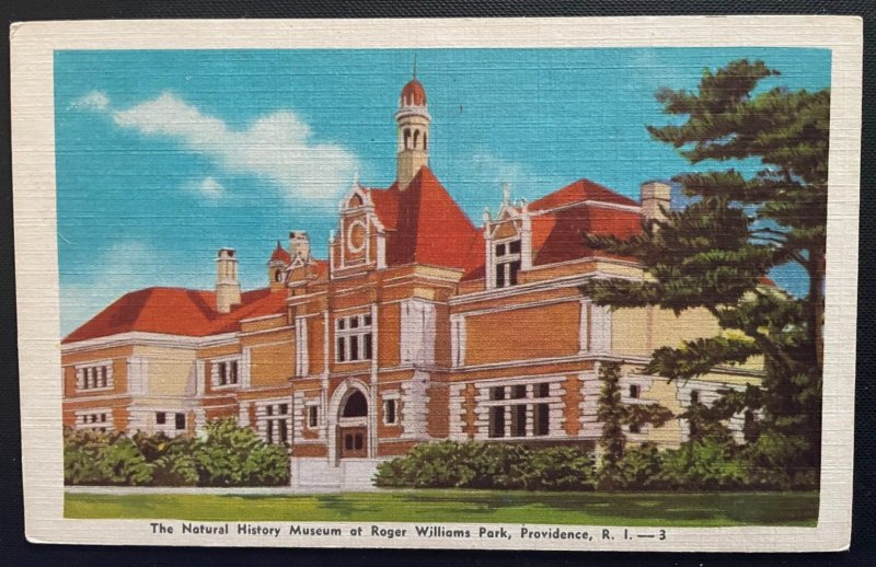 Vintage Postcard 1947 Natural History Museum, Roger Williams Park, Providence RI