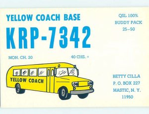 Pre-1980 RADIO CARD - CB HAM OR QSL Long Island - Mastic Beach NY AH2755