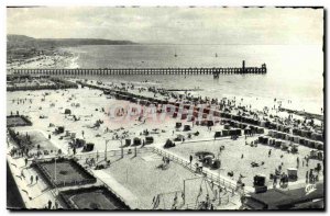 Modern Postcard Deauville Trouville General view of the two beaches and the n...