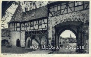 Burgtor mit Blick in Die Kaiserstrasse Friedberg Germany 1936 Missing Stamp 