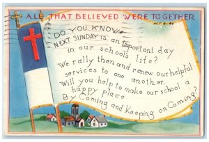 1939 Next Sunday School Church Milwaukee Wisconsin WI Posted Vintage Postcard