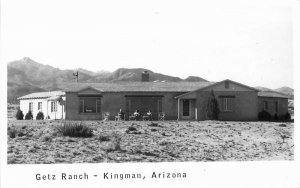 Getz Ranch Kingman Arizona 1950s RPPC Photo Postcard 8974