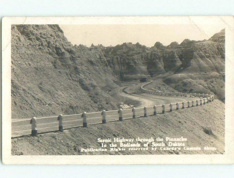 Pre-1950 rppc NICE VIEW Badlands National Park - Rapid City SD i5901