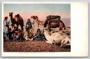 St Louis 1904 World's Fair~Jerusalem Exhibit~Arab Peasants~Camels~Postcard