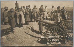 POLAND GDANSK 1919 GERMAN MINISTER of DEFENCE ANTIQUE REAL PHOTO POSTCARD RPPC