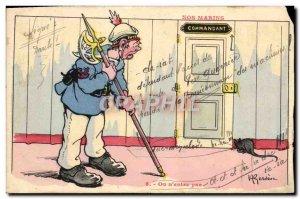 Old Postcard Commander Our Sailors Gervese Army Rat