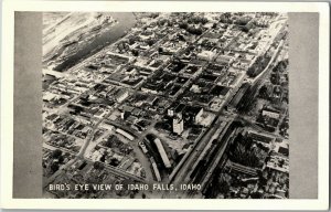 Aerial View of Idaho Falls, ID Snake River and Falls Vintage Postcard C41