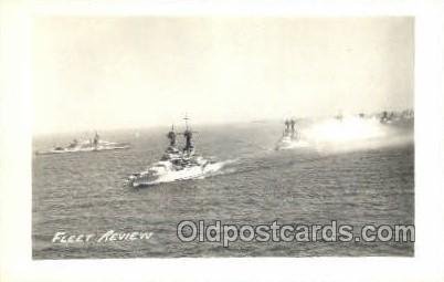 Fleet Review Real Photo Military Ship Unused 