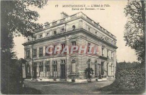 Old Postcard Montmorency the city hall entrance offices