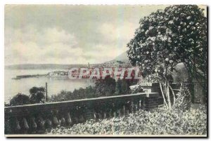 CARTE Postale Old Menton Between the flowers View from Garavan