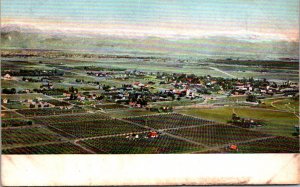 Postcard Colton, San Bernardino, W. Hightlands, and Arrowhead from Slover Mt. CA