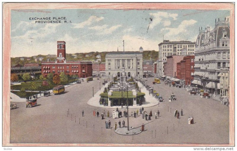 General view of Exchange Place, Providence, Rhode Island, PU-1917