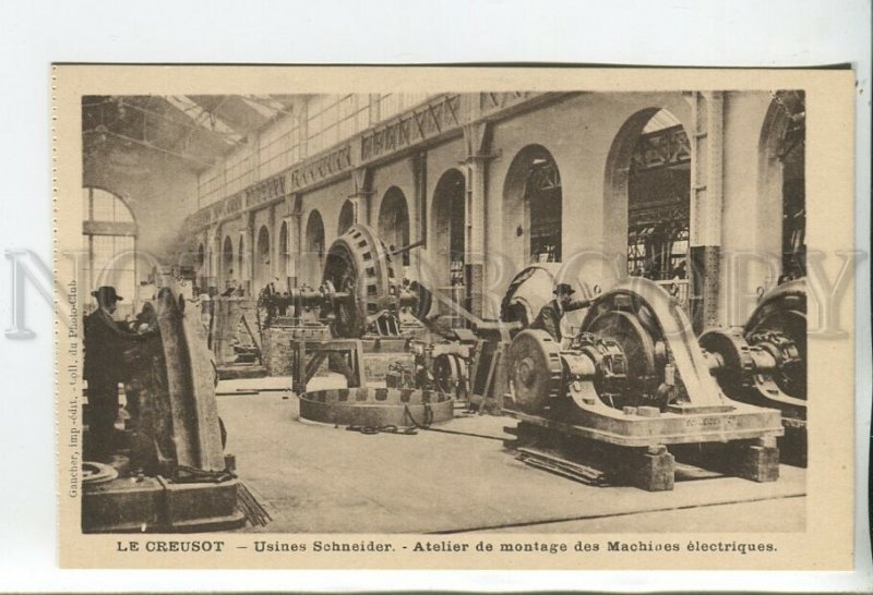 460261 FRANCE Le CREUSOT Schneider Factories advertising Vintage postcard