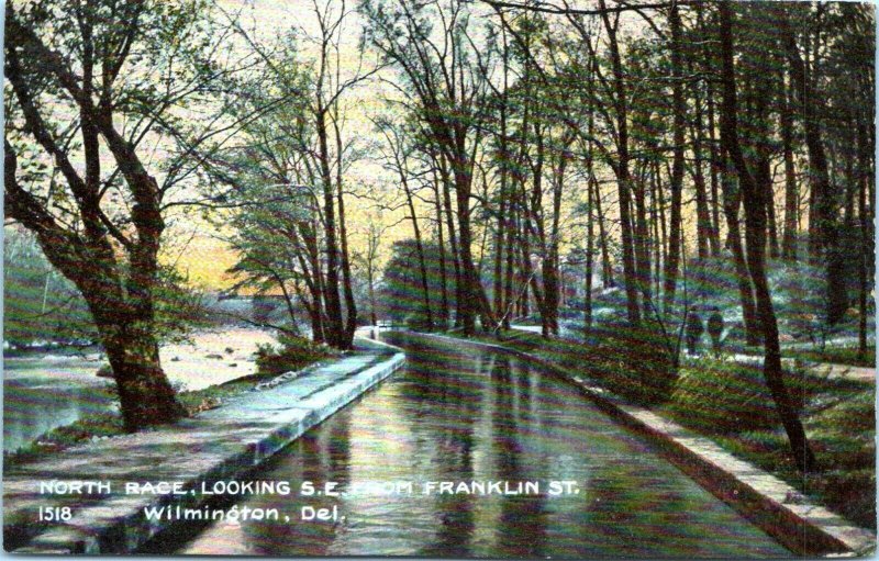 1908 Wilmington DE North Race Looking SE from Frankling Street Postcard DP