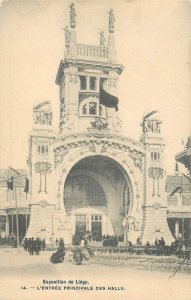 International Exhibition Postcard souvenir Liege 1930 main entrance