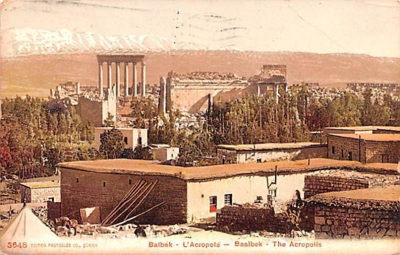 Bekaa Valley Balbek, Lebanon , Carte Postale 1913 
