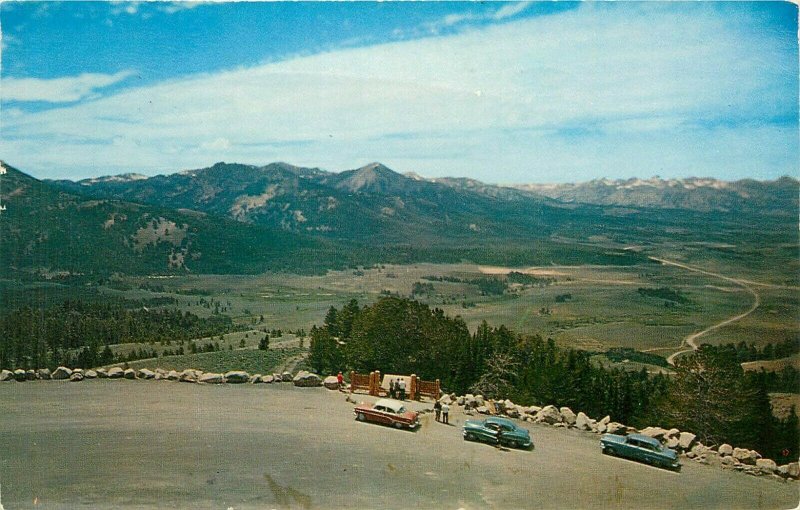 Galena Summit on US Hwy 93 Idaho ID pm 1967 Sawtooth Mountains Postcard