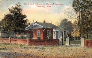 G76/ Vicksburg Mississippi Postcard c1910 Entrance to National Cemetery 12