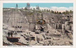 Vermont Barre Granite Quarry Scene Curteich