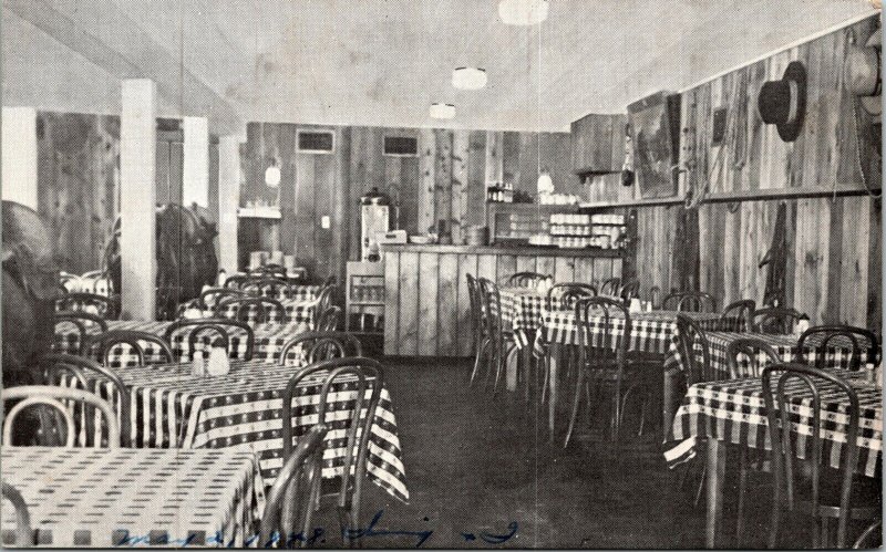 Interior Cowboy's Dining Room The Buckhorn Long Lake Minnesota MN Postcard