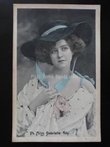 MISS GABRIELLE RAY (GLITTERED) - Old RP Postcard by Ray & Co. 24