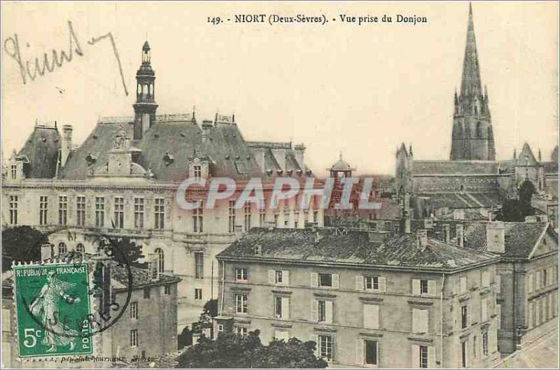 Old Postcard Niort (Deux Sevres) Dungeon taking view