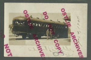 Beatrice NEBRASKA RPPC 1907 DEPOT Train UNION PACIFIC MOTOR CAR McKeen U.P. R.R.