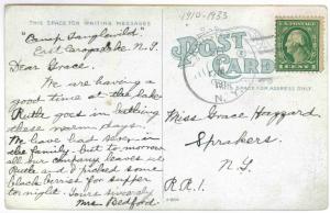 Knights to Sparkers, New York 1915 used Postcard, Boating on Caroga Lake