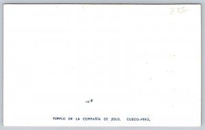 RPPC Cuzco  Peru  Templo de la Compania de Jesus   Postcard