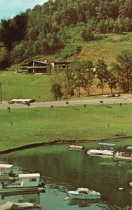 Vintage Postcard Boats Anchored At Buckhorn Lake State Park Buckhorn Kentucky