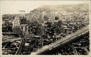 Miami Florida FL Aerial View From Blimp c1930 Real Photo Postcard