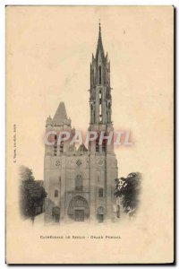 Old Postcard Cathedral Of Senlis Grand Portal