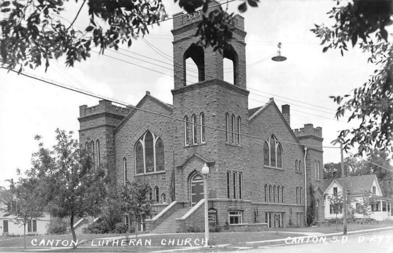 Canton South Dakota Lutheran Church Real Photo Antique Postcard K54140