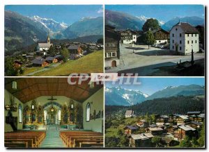 Postcard Modern Dorfplatz Ernen Wallis Ernen Kirche Muhlebach