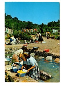 Women Washing Cothes in the River, Nazare Portugal