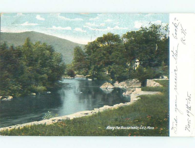 Pre-1907 RIVER SCENE Lee - Near Pittsfield Massachusetts MA AE7030