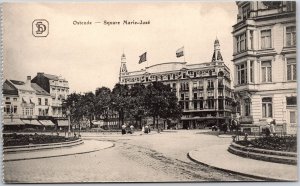 Ostende Square Marie Jose Belgium Buildings and Grounds Postcard