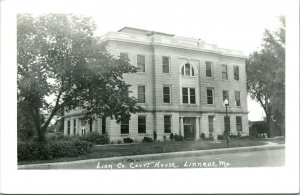 RPPC  Linn County Court House Linneus Missouri MO Unused Postcard