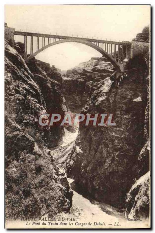 Old Postcard Haute Vallee De Pont Du Var Train In The Gorges Of Daluis