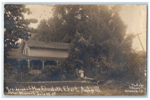 Residence Of Mrs. Elizabeth Ekart Amboy Illinois After Storm RPPC Photo Postcard