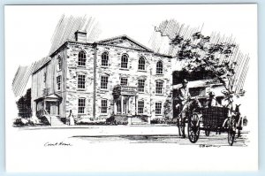 NIAGARA on the Lake, Ontario Canada ~ COURT HOUSE  Artist Signed Postcard