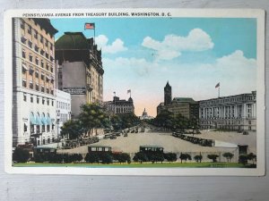 Vintage Postcard 1915-1930 Pennsylvania Avenue Treasury Building Washington, D.C