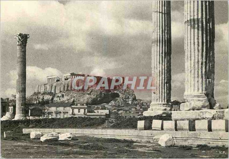 Postcard Modern View of the Acropolis from the Temple of Zeus