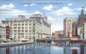 Milwaukee River - Wisconsin WI Postcard
