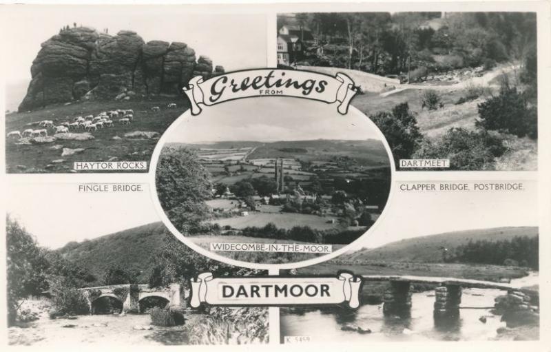 RPPC Greetings from Dartmoor, Devon, England, United Kingdom