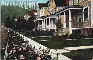 Residence Street Portland Oregon Vintage Postcard C070